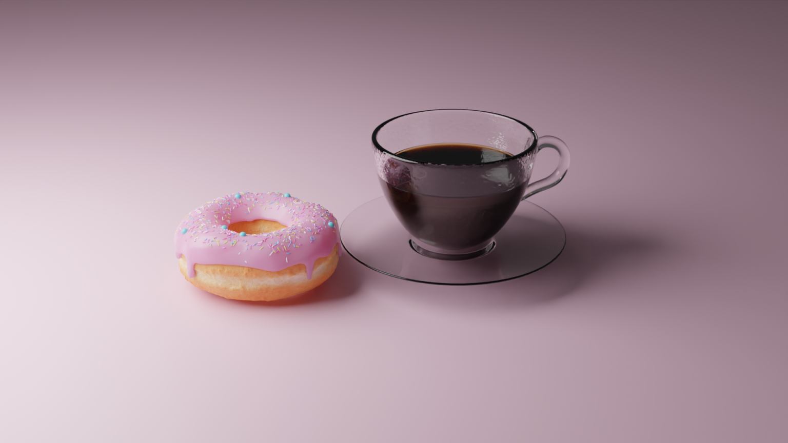 blender coffee and donut